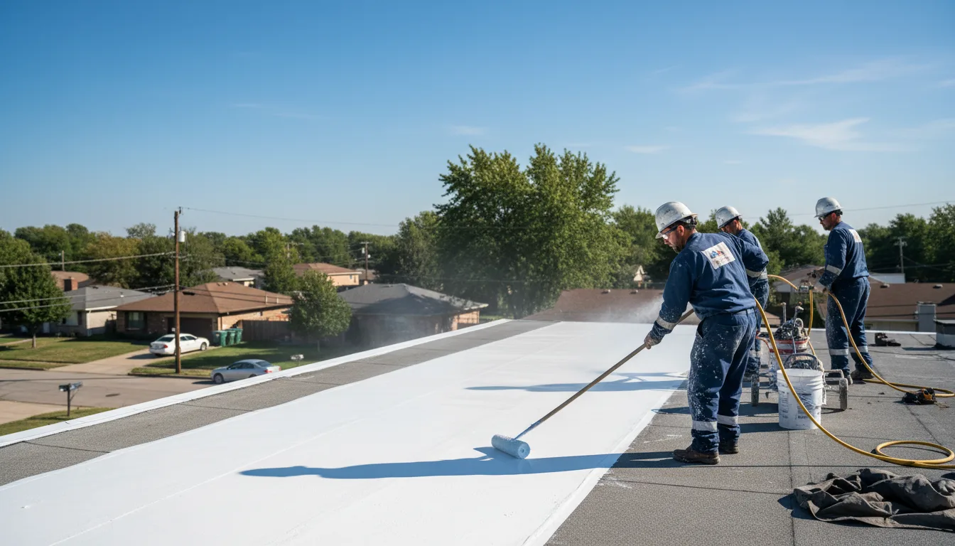 Commercial roof coating in Three Rivers, MA near me